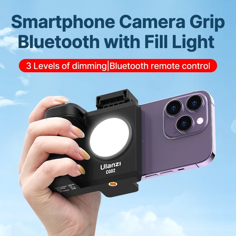 Bluetooth Smartphone Camera Grip with Fill Light