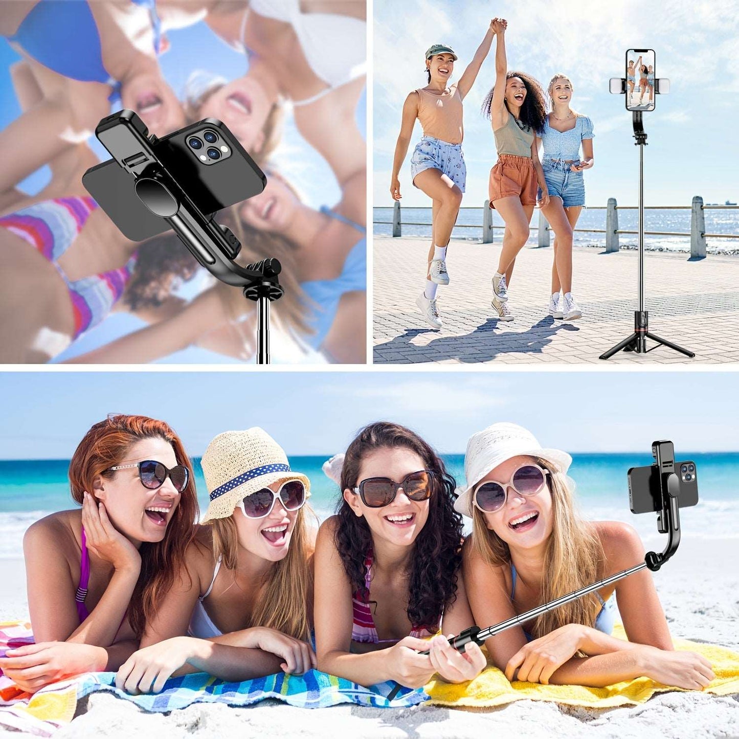 3-In-1 Selfie Stick/Tripod with Fill Lights